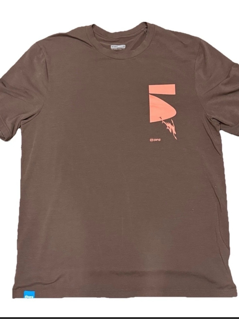 Janji T Shirt Men’s Medium Brown Graphic T Shirt Running Athletic Daily Circa